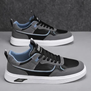 Casual Fashion Leather Outdoor Running Sneakers ( code: 1361)