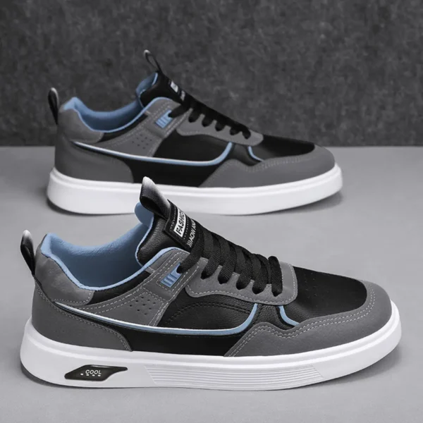 Casual Fashion Leather Outdoor Running Sneakers ( code: 1361)